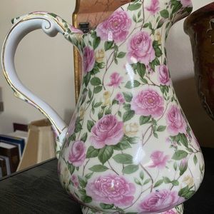 Rose print pitcher